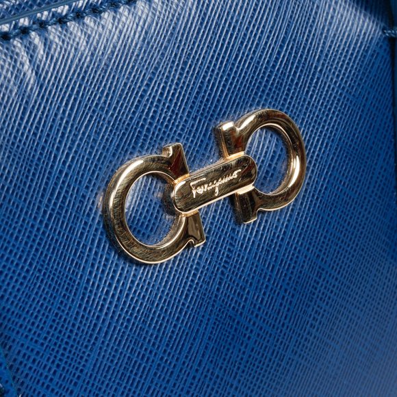 Salvatore Ferragamo Sapphire Darina Mini Satchel Bag - Picture 9 of 14